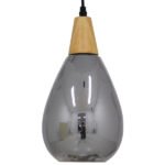 GLOBOSTAR® NOAH 01489 Μοντέρνο Κρεμαστό Φωτιστικό Οροφής με Ντουί 1 x E27 AC 220-240V IP20 - Γκρι & Μπεζ - Μ16 x Π16 x Υ30cm - Image 5