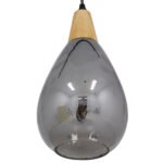 GLOBOSTAR® NOAH 01489 Μοντέρνο Κρεμαστό Φωτιστικό Οροφής με Ντουί 1 x E27 AC 220-240V IP20 - Γκρι & Μπεζ - Μ16 x Π16 x Υ30cm - Image 6