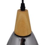 GLOBOSTAR® NOAH 01489 Μοντέρνο Κρεμαστό Φωτιστικό Οροφής με Ντουί 1 x E27 AC 220-240V IP20 - Γκρι & Μπεζ - Μ16 x Π16 x Υ30cm - Image 7