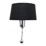 GLOBOSTAR® ELEGANT 01492 Μοντέρνο Φωτιστικό Τοίχου - Απλίκα Ξενοδοχείου Reading Light με Ντουί 1 x E27 LED 3W 360lm 36° AC 220-240V IP20 Θερμό Λευκό 2700K - Bridgelux COB Chip - Χρώμιο & Μαύρο - Μ26.5 x Π15 x Υ43cm - 2 Χρόνια Εγγύηση - Image 5