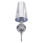 GLOBOSTAR® LAURA 01498 Μοντέρνο Φωτιστικό Τοίχου - Απλίκα με Ντουί 1 x E27 AC 220-240V IP20 - Ασημί - Μ21 x Π15 x Y48cm - Image 5