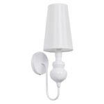 GLOBOSTAR® LAURA 01499 Μοντέρνο Φωτιστικό Τοίχου - Απλίκα με Ντουί 1 x E27 AC 220-240V IP20 - Λευκό - Μ21 x Π15 x Y48cm