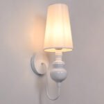 GLOBOSTAR® LAURA 01499 Μοντέρνο Φωτιστικό Τοίχου - Απλίκα με Ντουί 1 x E27 AC 220-240V IP20 - Λευκό - Μ21 x Π15 x Y48cm - Image 3