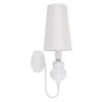 GLOBOSTAR® LAURA 01499 Μοντέρνο Φωτιστικό Τοίχου - Απλίκα με Ντουί 1 x E27 AC 220-240V IP20 - Λευκό - Μ21 x Π15 x Y48cm - Image 4