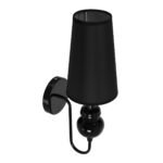 GLOBOSTAR® LAURA 01500 Μοντέρνο Φωτιστικό Τοίχου - Απλίκα με Ντουί 1 x E27 AC 220-240V IP20 - Μαύρο - Μ21 x Π15 x Y48cm - Image 6