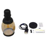 GLOBOSTAR® OLIVER 01507 Vintage Κρεμαστό Φωτιστικό Οροφής με Ντουί 1 x E27 AC 220-240V IP20 - Μελί & Μαύρο - Μ14 x Π14 x Υ30cm - Image 8