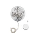 GLOBOSTAR® HARPER 01510 Μοντέρνο Κρεμαστό Φωτιστικό Οροφής με Ντουί 1 x E27 AC 220-240V IP20 - Διάφανο & Ασημί - Μ25 x Π25 x Υ30cm - Image 10