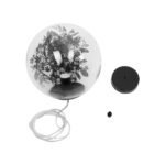 GLOBOSTAR® HARPER 01512 Μοντέρνο Κρεμαστό Φωτιστικό Οροφής με Ντουί 1 x E27 AC 220-240V IP20 - Διάφανο & Μαύρο - Μ25 x Π25 x Υ30cm - Image 10