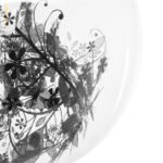 GLOBOSTAR® HARPER 01512 Μοντέρνο Κρεμαστό Φωτιστικό Οροφής με Ντουί 1 x E27 AC 220-240V IP20 - Διάφανο & Μαύρο - Μ25 x Π25 x Υ30cm - Image 8