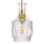 GLOBOSTAR® WHISKEY 01513 Vintage Κρεμαστό Φωτιστικό Οροφής με Ντουί 1 x E27 AC 220-240V IP20 - Διάφανο - Μ13 x Π13 x Υ22cm - Image 5