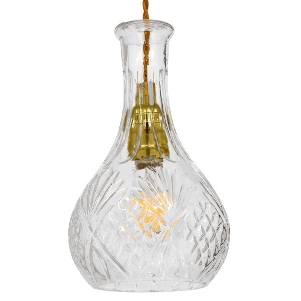 01514_0 GLOBOSTAR® WHISKEY 01514 Vintage Κρεμαστό Φωτιστικό Οροφής με Ντουί 1 x E27 AC 220-240V IP20 - Διάφανο - Μ14 x Π14 x Υ23cm - Image 1