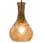 GLOBOSTAR® WHISKEY 01514 Vintage Κρεμαστό Φωτιστικό Οροφής με Ντουί 1 x E27 AC 220-240V IP20 - Διάφανο - Μ14 x Π14 x Υ23cm - Image 2