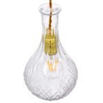 GLOBOSTAR® WHISKEY 01514 Vintage Κρεμαστό Φωτιστικό Οροφής με Ντουί 1 x E27 AC 220-240V IP20 - Διάφανο - Μ14 x Π14 x Υ23cm - Image 4