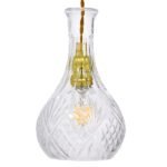 GLOBOSTAR® WHISKEY 01514 Vintage Κρεμαστό Φωτιστικό Οροφής με Ντουί 1 x E27 AC 220-240V IP20 - Διάφανο - Μ14 x Π14 x Υ23cm - Image 5