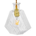 GLOBOSTAR® WHISKEY 01515 Vintage Κρεμαστό Φωτιστικό Οροφής με Ντουί 1 x E27 AC 220-240V IP20 - Διάφανο - Μ11 x Π11 x Υ20cm - Image 5