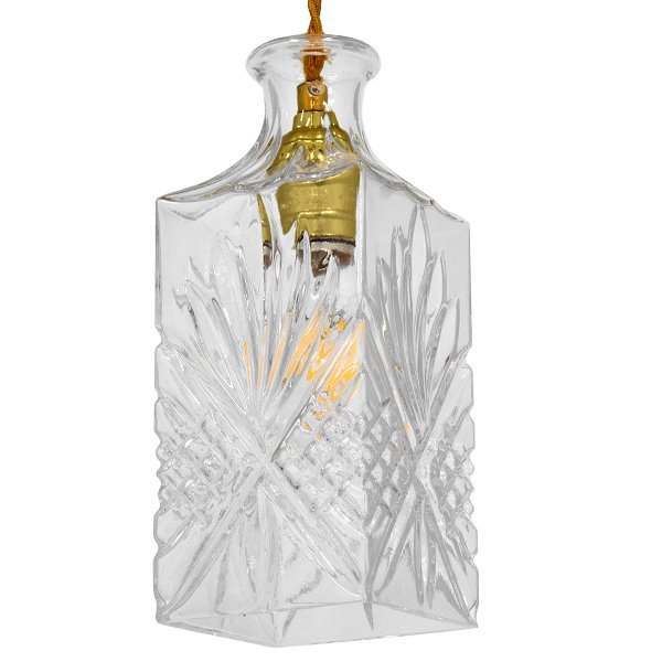 01516_0 GLOBOSTAR® WHISKEY 01516 Vintage Κρεμαστό Φωτιστικό Οροφής με Ντουί 1 x E27 AC 220-240V IP20 - Διάφανο - Μ10 x Π10 x Υ24cm - Image 1