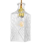 GLOBOSTAR® WHISKEY 01516 Vintage Κρεμαστό Φωτιστικό Οροφής με Ντουί 1 x E27 AC 220-240V IP20 - Διάφανο - Μ10 x Π10 x Υ24cm - Image 5