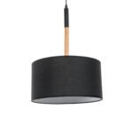 GLOBOSTAR® BRONX 01517 Μοντέρνο Κρεμαστό Φωτιστικό Οροφής με Ντουί 1 x E27 AC 220-240V IP20 - Μαύρο & Μπεζ - Μ35 x Π35 x Υ50cm - Image 2