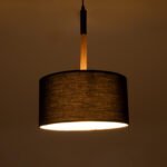 GLOBOSTAR® BRONX 01517 Μοντέρνο Κρεμαστό Φωτιστικό Οροφής με Ντουί 1 x E27 AC 220-240V IP20 - Μαύρο & Μπεζ - Μ35 x Π35 x Υ50cm - Image 3