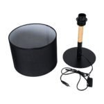 GLOBOSTAR® BRONX 01519 Μοντέρνο Επιτραπέζιο Φωτιστικό Πορτατίφ με Ντουί 1 x E27 AC 220-240V IP20 - Μαύρο & Μπεζ - Μ25 x Π25 x Υ40cm - Image 9