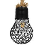 GLOBOSTAR® URBAN 01521 Vintage Κρεμαστό Φωτιστικό Οροφής με Ντουί 1 x E27 AC 220-240V IP20 - Μαύρο & Μπεζ - Μ15 x Π15 x Υ25cm - Image 5