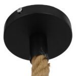 GLOBOSTAR® URBAN 01522 Vintage Κρεμαστό Φωτιστικό Οροφής με Ντουί 1 x E27 AC 220-240V IP20 - Μαύρο & Μπεζ - Μ28 x Π28 x Υ40cm - Image 7