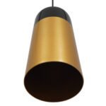 GLOBOSTAR® PALAZZO 01523 Μοντέρνο Κρεμαστό Φωτιστικό Οροφής με Ντουί 1 x E27 AC 220-240V IP20 - Μαύρο & Χρυσό - Μ14 x Π14 x Υ34cm - Image 6
