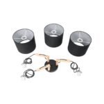 GLOBOSTAR® RAMSON 01525 Μοντέρνο Κρεμαστό Φωτιστικό Οροφής με Ντουί 3 x E27 AC 220-240V IP20 - Μαύρο & Μπεζ - Μ65 x Π65 x Υ20cm - Image 10