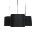 GLOBOSTAR® RAMSON 01525 Μοντέρνο Κρεμαστό Φωτιστικό Οροφής με Ντουί 3 x E27 AC 220-240V IP20 - Μαύρο & Μπεζ - Μ65 x Π65 x Υ20cm - Image 4