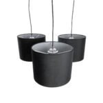 GLOBOSTAR® RAMSON 01525 Μοντέρνο Κρεμαστό Φωτιστικό Οροφής με Ντουί 3 x E27 AC 220-240V IP20 - Μαύρο & Μπεζ - Μ65 x Π65 x Υ20cm - Image 6