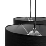 GLOBOSTAR® RAMSON 01525 Μοντέρνο Κρεμαστό Φωτιστικό Οροφής με Ντουί 3 x E27 AC 220-240V IP20 - Μαύρο & Μπεζ - Μ65 x Π65 x Υ20cm - Image 7