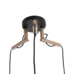 GLOBOSTAR® RAMSON 01525 Μοντέρνο Κρεμαστό Φωτιστικό Οροφής με Ντουί 3 x E27 AC 220-240V IP20 - Μαύρο & Μπεζ - Μ65 x Π65 x Υ20cm - Image 8