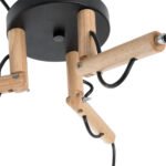 GLOBOSTAR® RAMSON 01525 Μοντέρνο Κρεμαστό Φωτιστικό Οροφής με Ντουί 3 x E27 AC 220-240V IP20 - Μαύρο & Μπεζ - Μ65 x Π65 x Υ20cm - Image 9