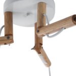 GLOBOSTAR® RAMSON 01526 Μοντέρνο Κρεμαστό Φωτιστικό Οροφής με Ντουί 3 x E27 AC 220-240V IP20 - Λευκό & Μπεζ - Μ65 x Π65 x Υ20cm - Image 10