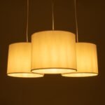 GLOBOSTAR® RAMSON 01526 Μοντέρνο Κρεμαστό Φωτιστικό Οροφής με Ντουί 3 x E27 AC 220-240V IP20 - Λευκό & Μπεζ - Μ65 x Π65 x Υ20cm - Image 3