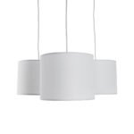 GLOBOSTAR® RAMSON 01526 Μοντέρνο Κρεμαστό Φωτιστικό Οροφής με Ντουί 3 x E27 AC 220-240V IP20 - Λευκό & Μπεζ - Μ65 x Π65 x Υ20cm - Image 5