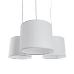 GLOBOSTAR® RAMSON 01526 Μοντέρνο Κρεμαστό Φωτιστικό Οροφής με Ντουί 3 x E27 AC 220-240V IP20 - Λευκό & Μπεζ - Μ65 x Π65 x Υ20cm - Image 6