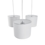 GLOBOSTAR® RAMSON 01526 Μοντέρνο Κρεμαστό Φωτιστικό Οροφής με Ντουί 3 x E27 AC 220-240V IP20 - Λευκό & Μπεζ - Μ65 x Π65 x Υ20cm - Image 7