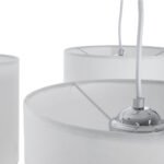 GLOBOSTAR® RAMSON 01526 Μοντέρνο Κρεμαστό Φωτιστικό Οροφής με Ντουί 3 x E27 AC 220-240V IP20 - Λευκό & Μπεζ - Μ65 x Π65 x Υ20cm - Image 8