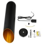 GLOBOSTAR® CARSON 01528 Μοντέρνο Κρεμαστό Φωτιστικό Οροφής με Ντουί 1 x E27 AC 220-240V IP20 - Μαύρο & Χρυσό - Μ12 x Π12 x Υ52cm - Image 7