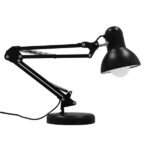 GLOBOSTAR® DESK 01538 Μοντέρνο Επιτραπέζιο Φωτιστικό Πορτατίφ με Ντουί 1 x E27 AC 220-240V IP20 - Μαύρο - Μ15 x Π15 x Υ67cm - Image 4