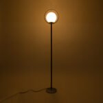 GLOBOSTAR® VERSAILLES 01540 Μοντέρνο Επιδαπέδιο Φωτιστικό με Ντουί 1 x E27 AC 220-240V IP20 - Μαύρο & Λευκό - Μ25 x Π25 x Υ150cm - Image 3