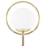 GLOBOSTAR® VERSAILLES 01541 Μοντέρνο Επιδαπέδιο Φωτιστικό με Ντουί 1 x E27 AC 220-240V IP20 - Χρυσό & Λευκό - Μ25 x Π25 x Υ150cm - Image 5