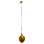 GLOBOSTAR® SHANGHAI 01544 Μοντέρνο Κρεμαστό Φωτιστικό Οροφής με Ντουί 1 x E27 AC 220-240V IP20 - Χρυσό Πλατίνα - Μ24 x Π24 x Υ30cm - Image 2