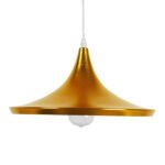 GLOBOSTAR® SHANGHAI 01545 Μοντέρνο Κρεμαστό Φωτιστικό Οροφής με Ντουί 1 x E27 AC 220-240V IP20 - Χρυσό - Μ37 x Π37 x Υ20cm - Image 3