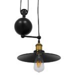 GLOBOSTAR® CARILO 01549 Vintage Κρεμαστό Φωτιστικό Οροφής με Ντουί 1 x E27 AC 220-240V IP20 - Μαύρο & Χρυσό - Μ32 x Π26 x Υ120cm - Image 6