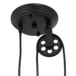 GLOBOSTAR® CARILO 01549 Vintage Κρεμαστό Φωτιστικό Οροφής με Ντουί 1 x E27 AC 220-240V IP20 - Μαύρο & Χρυσό - Μ32 x Π26 x Υ120cm - Image 8