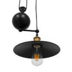 GLOBOSTAR® CARILO 01550 Vintage Κρεμαστό Φωτιστικό Οροφής με Ντουί 2 x E27 AC 220-240V IP20 - Μαύρο & Χρυσό - Μ72 x Π26 x Υ120cm - Image 7