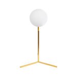 GLOBOSTAR® ELFIS 01551 Μοντέρνο Επιτραπέζιο Φωτιστικό Πορτατίφ με Ντουί 1 x E27 AC 220-240V IP20 - Χρυσό & Λευκό - Μ15 x Π15 x Υ53cm - Image 4