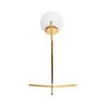 GLOBOSTAR® ELFIS 01551 Μοντέρνο Επιτραπέζιο Φωτιστικό Πορτατίφ με Ντουί 1 x E27 AC 220-240V IP20 - Χρυσό & Λευκό - Μ15 x Π15 x Υ53cm - Image 6